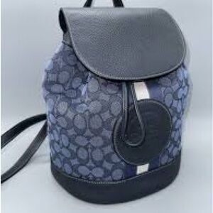 COACH Dempsey Drawstring Backpack Signature Jacquard